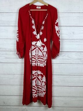Camomilla Size 16 Shalimar Midi Dress Ukrainian Red